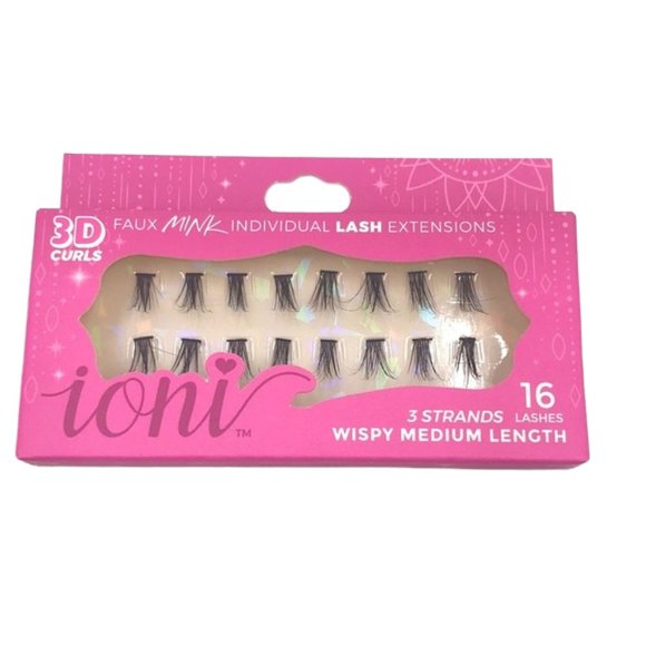 ioni Wispy Medium Length 3D Curls Faux Mink Individual Lash Extensions 3… - Picture 1 of 1